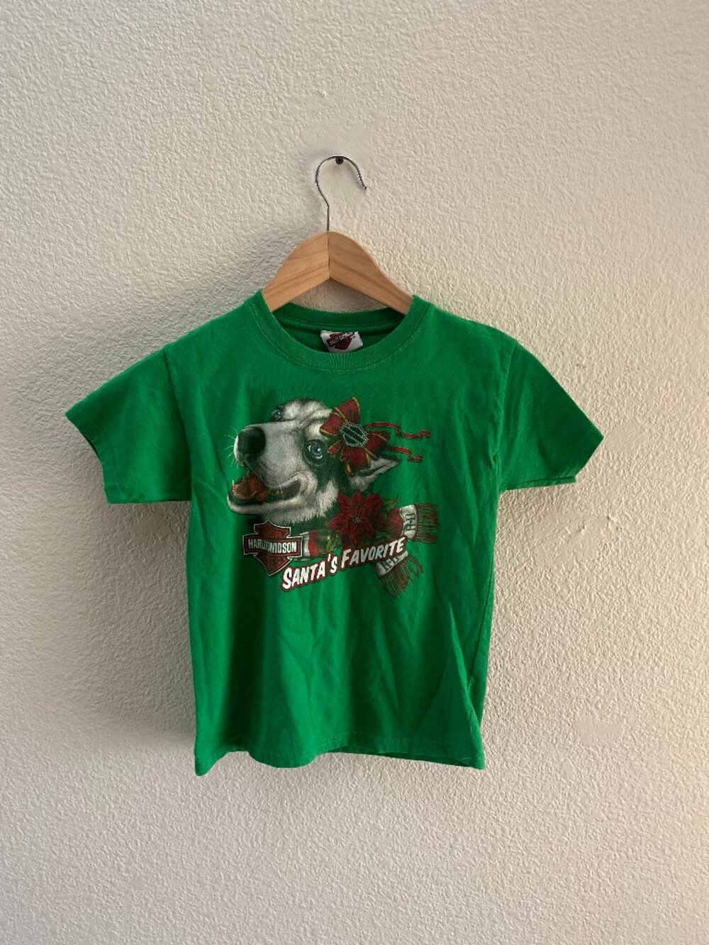 Boys Mile High Harley-Davidson Motorcycles Denver CO Santa's Favorite T-Shirt S